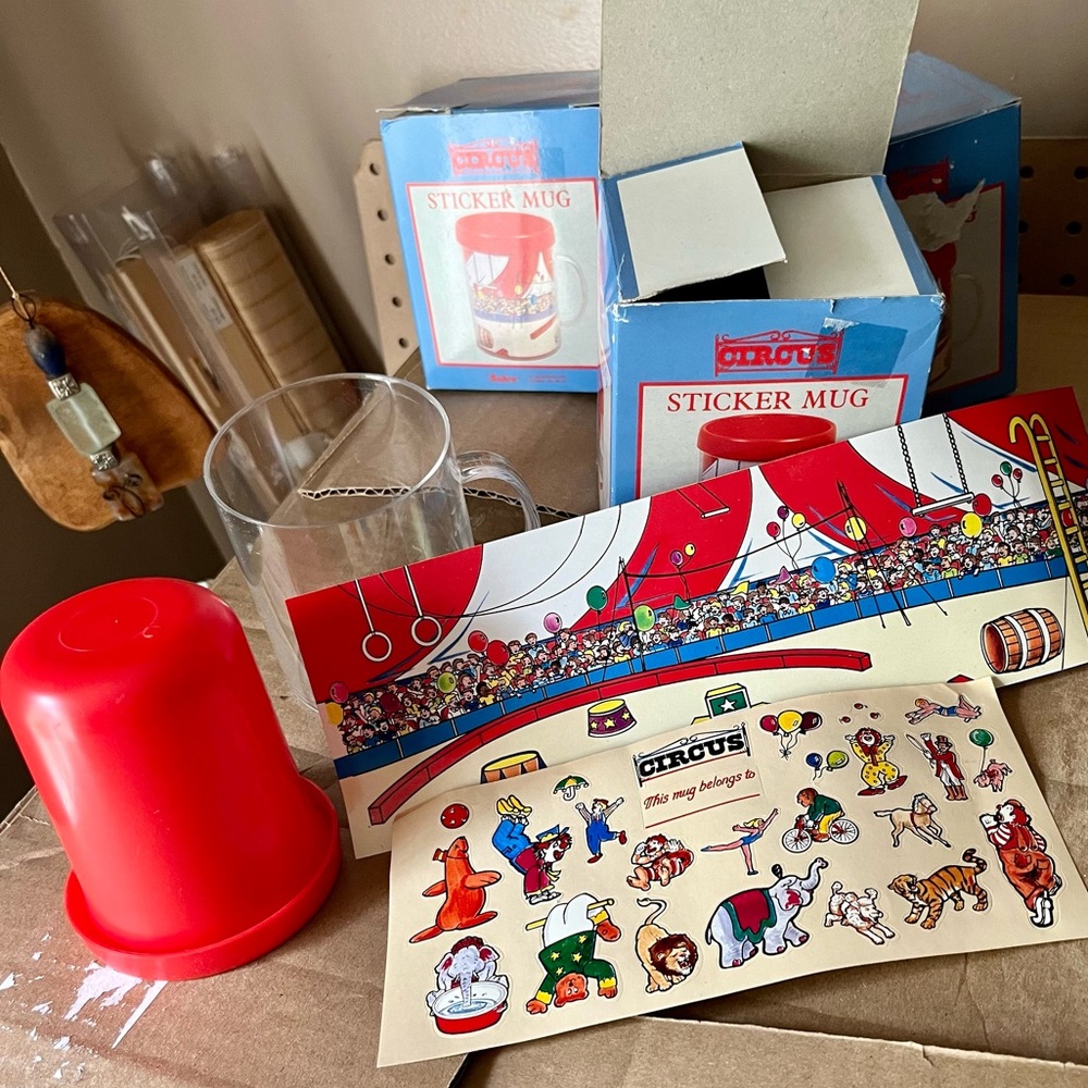 Circus Sticker Craft Mug NIB - Picture 4 of 7